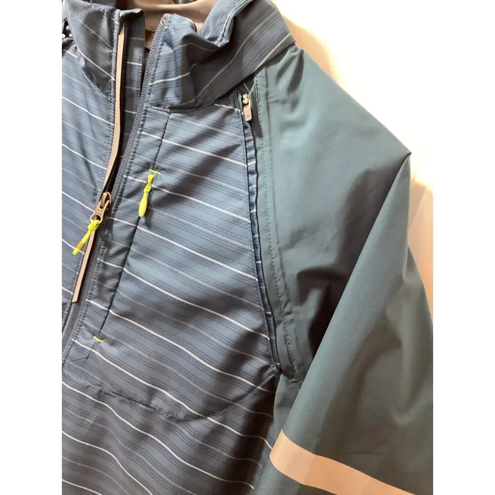 Rei‎ Co-Op Men's Convertible Cycling Wind Breaker Jacket Hiking Blue Size Small